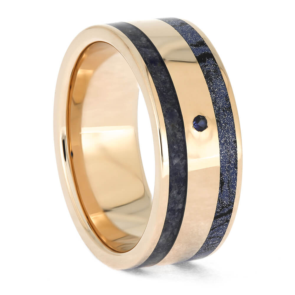 Mokume Gane and Rose Gold Wedding Band