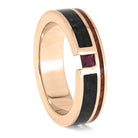 Onyx and Ruby Wedding Band