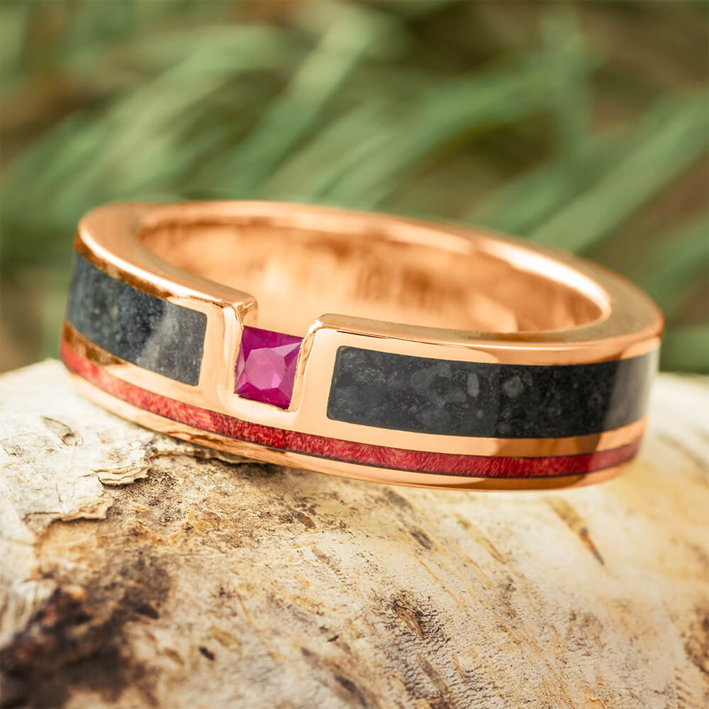 Men's Ruby Wedding Band