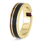 Unique Red and Black Wedding Band