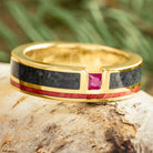 Ruby Wedding Band for Men