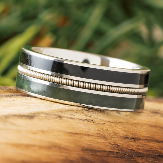 Vinyl and Jade Wedding Band