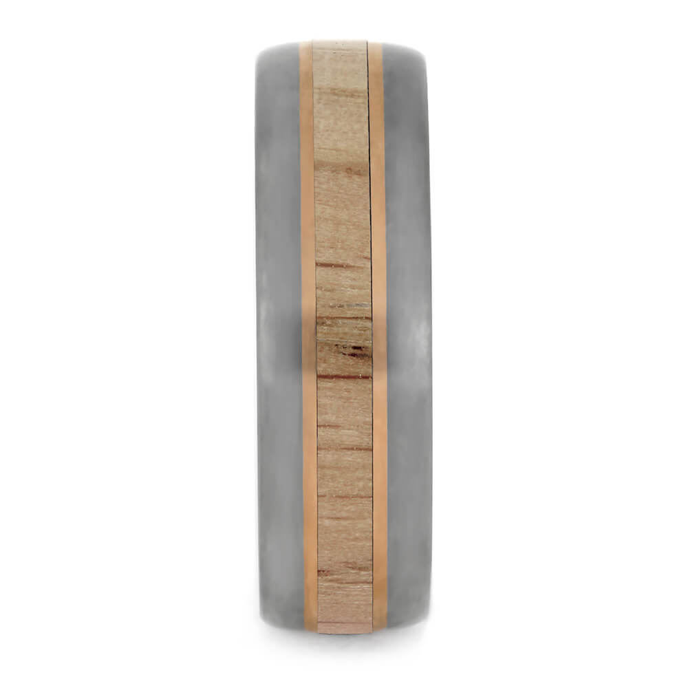 Men's Baseball Bat Wedding Band