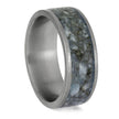 Blue Larimar Inlay Wedding Band