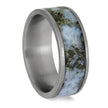 by Jewelry by Johan Blue Larimar Stone Wedding Band in Titanium 002307