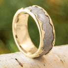 Men's White Gold and Meteorite Wedding Band