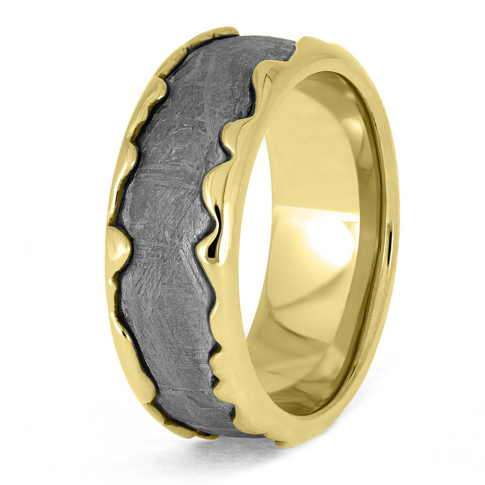 Custom Meteorite Wedding Band for Men