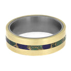 Green and Blue Stone Wedding Band