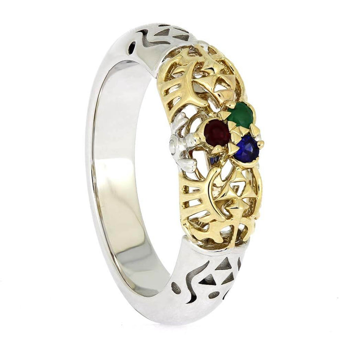 Triforce Ring with Birthstones