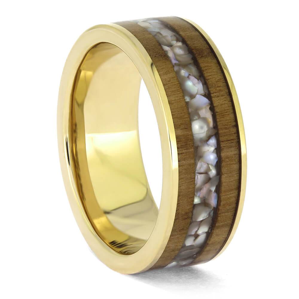 Men's Gold and Pearl Ring