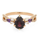 Handmade Garnet and Amethyst Ring