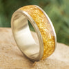 White Gold and Yellow Gold Foil Wedding Band