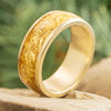 Yellow Gold Wedding Band with Gold Foil Inlay