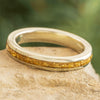 White Gold and Gold Foil Wedding Band
