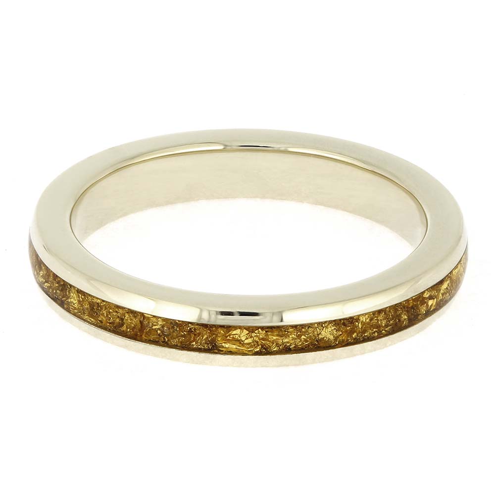 Unique Gold Foil Wedding Band for Women