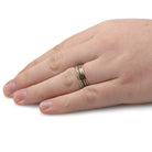 Jade and Madrone Wood Wedding Band