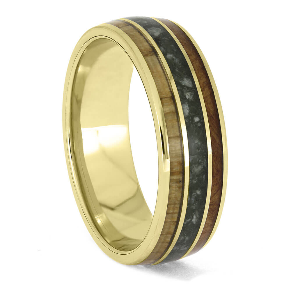 Jade and Oak Wedding Band