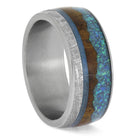 Unique Men's Wedding Band with Hawaiian Wood