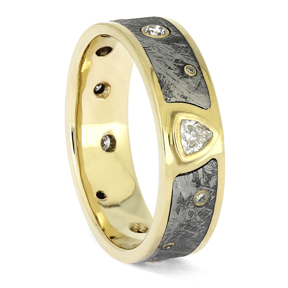 Meteorite Eternity Band in Yellow Gold