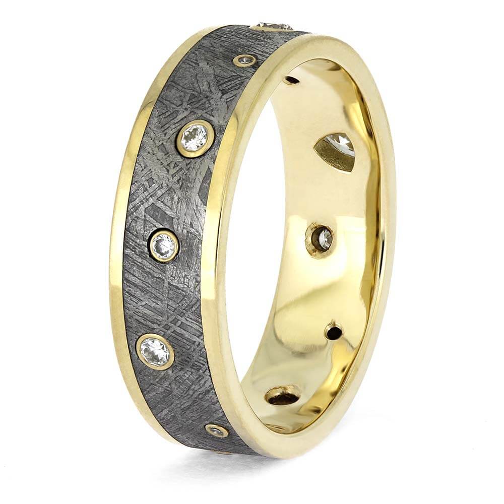Men's Alternative Eternity Band in Yellow Gold