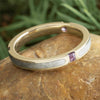 Meteorite and Alexandrite Wedding Ring