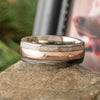 Titanium and Rose Gold Memorial Ring