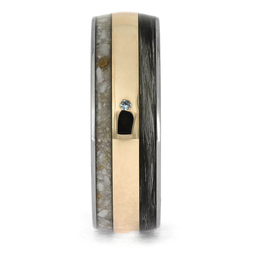 Custom Pet Memorial Ring with Fur