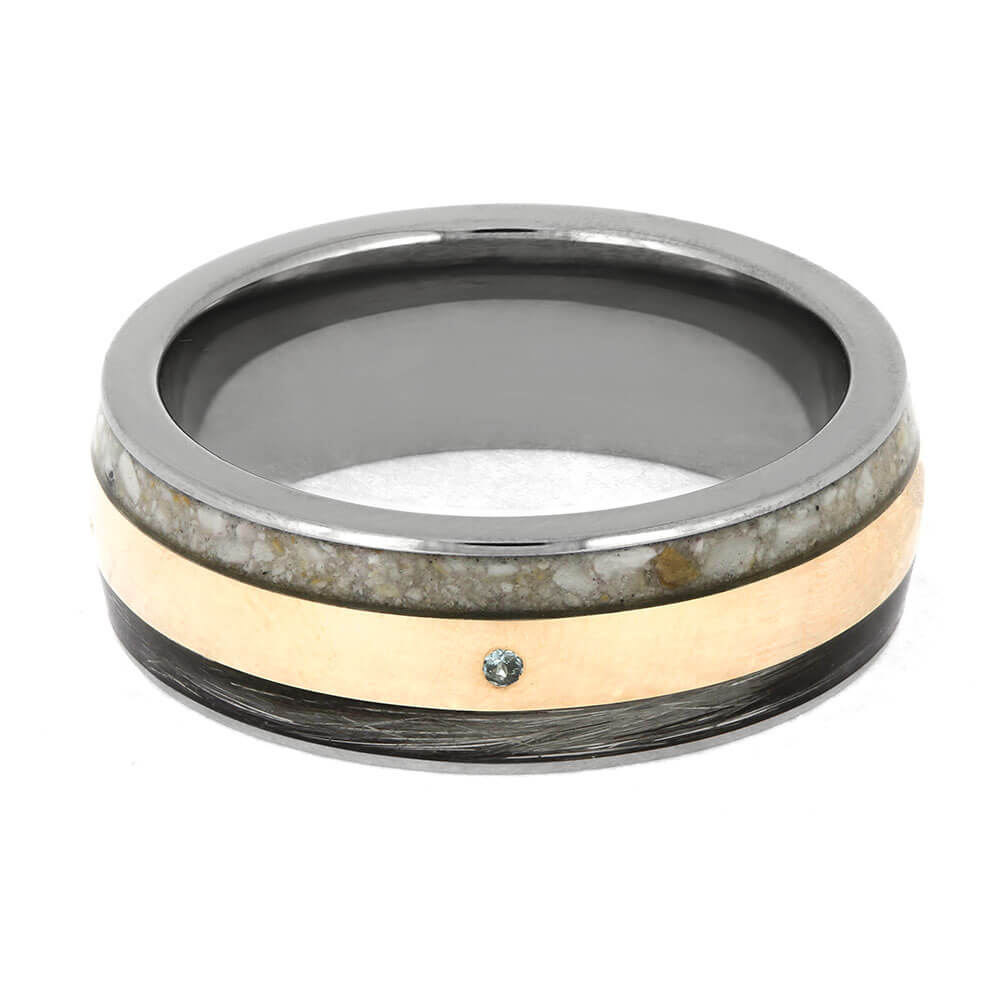 Custom Memorial Ring with Fur and Ashes