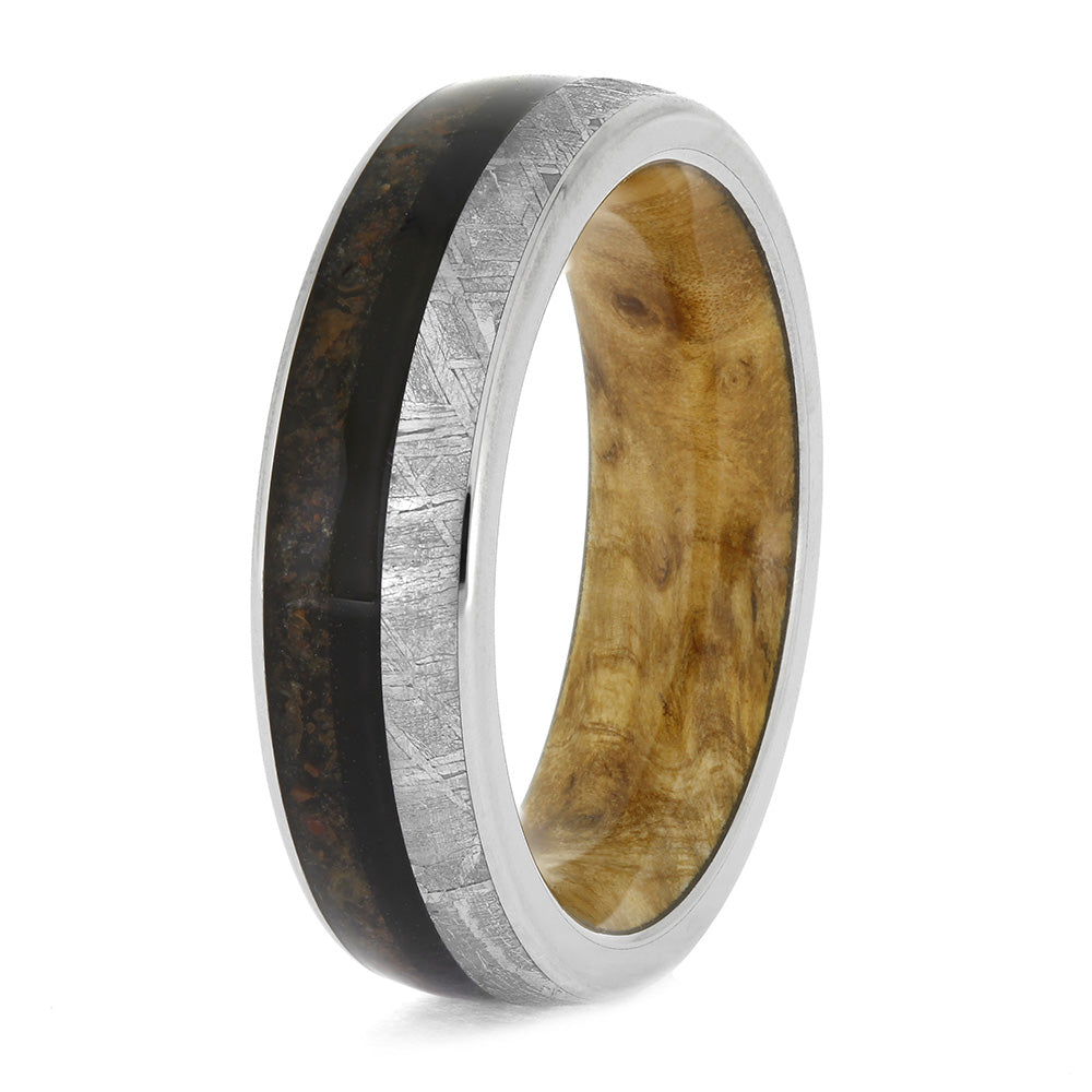 Men's Ring with Wood Sleeve and Titanium