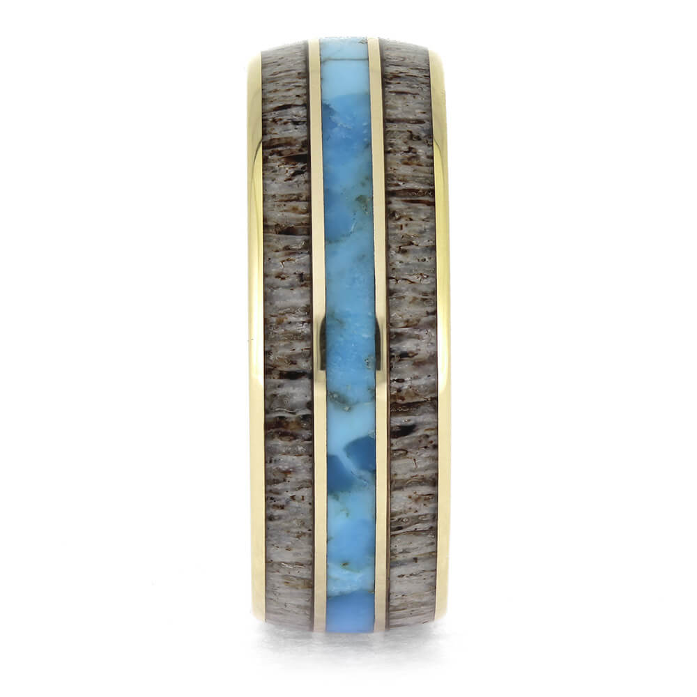 Unique Men's Antler Wedding Band