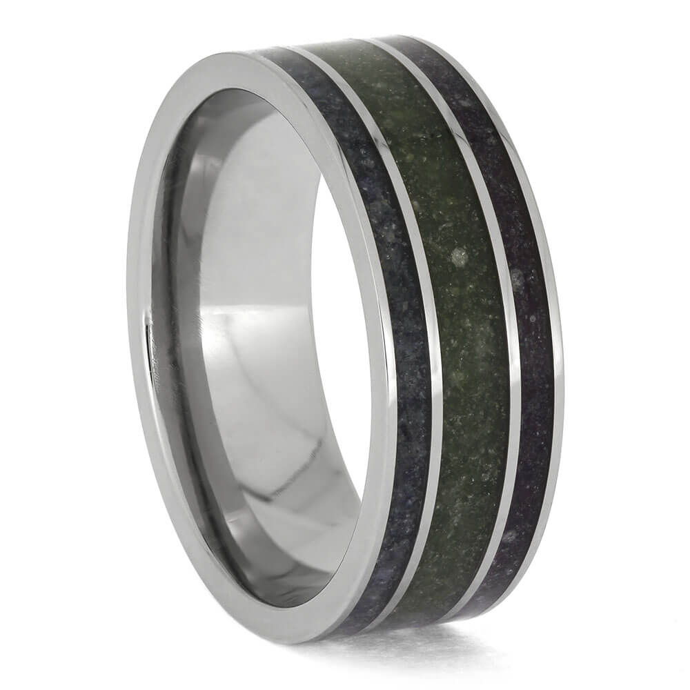 Triple Inlay Ring with Birthstones