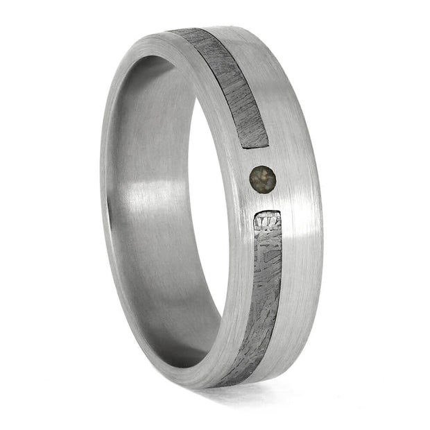 Platinum Meteorite Ring