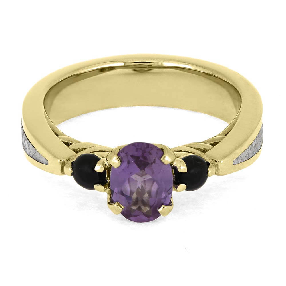Alexandrite Engagement Ring in Yellow Gold