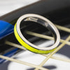Tennis Ball Inlay Ring in Titanium