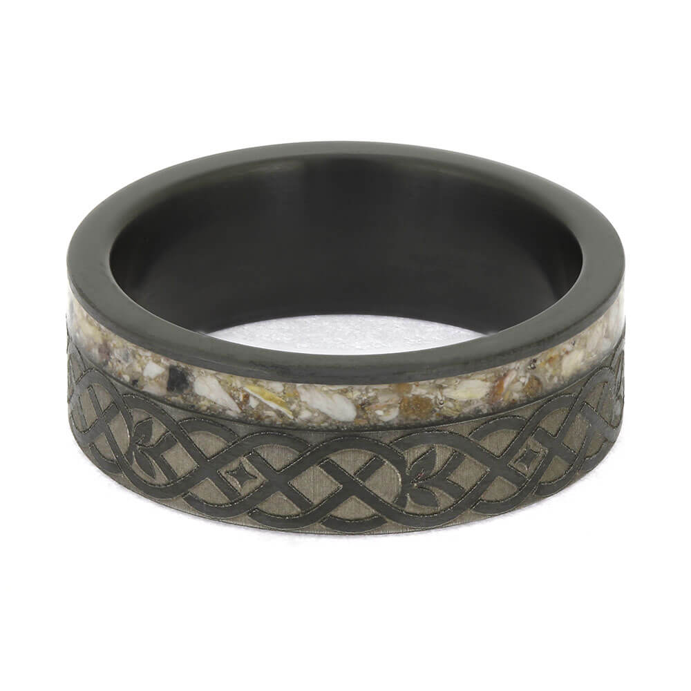 Custom Memorial Ring with Celtic Knot Engraving