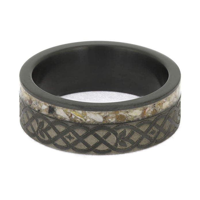 Custom Memorial Ring with Celtic Knot Engraving