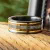 by Jewelry by Johan Memorial Ring in Black Zirconium with Mangowood 002290