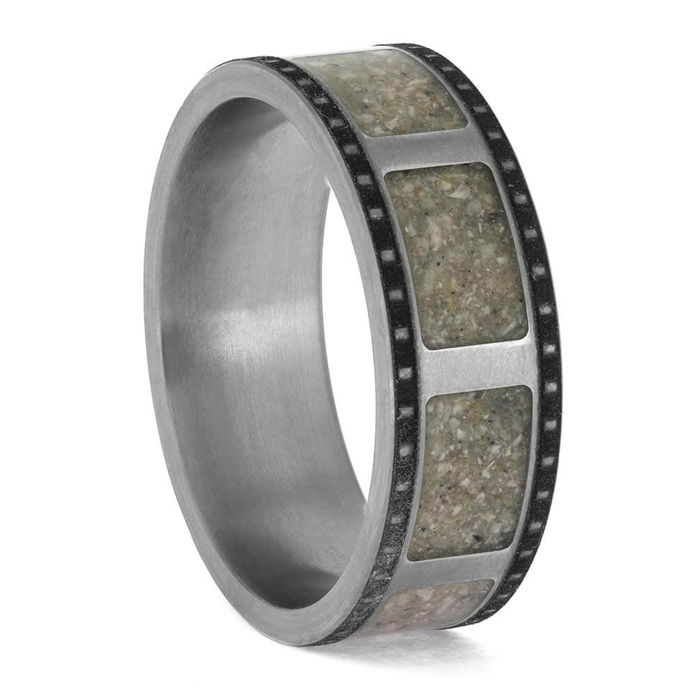 Ashes Ring with Film Strip Design
