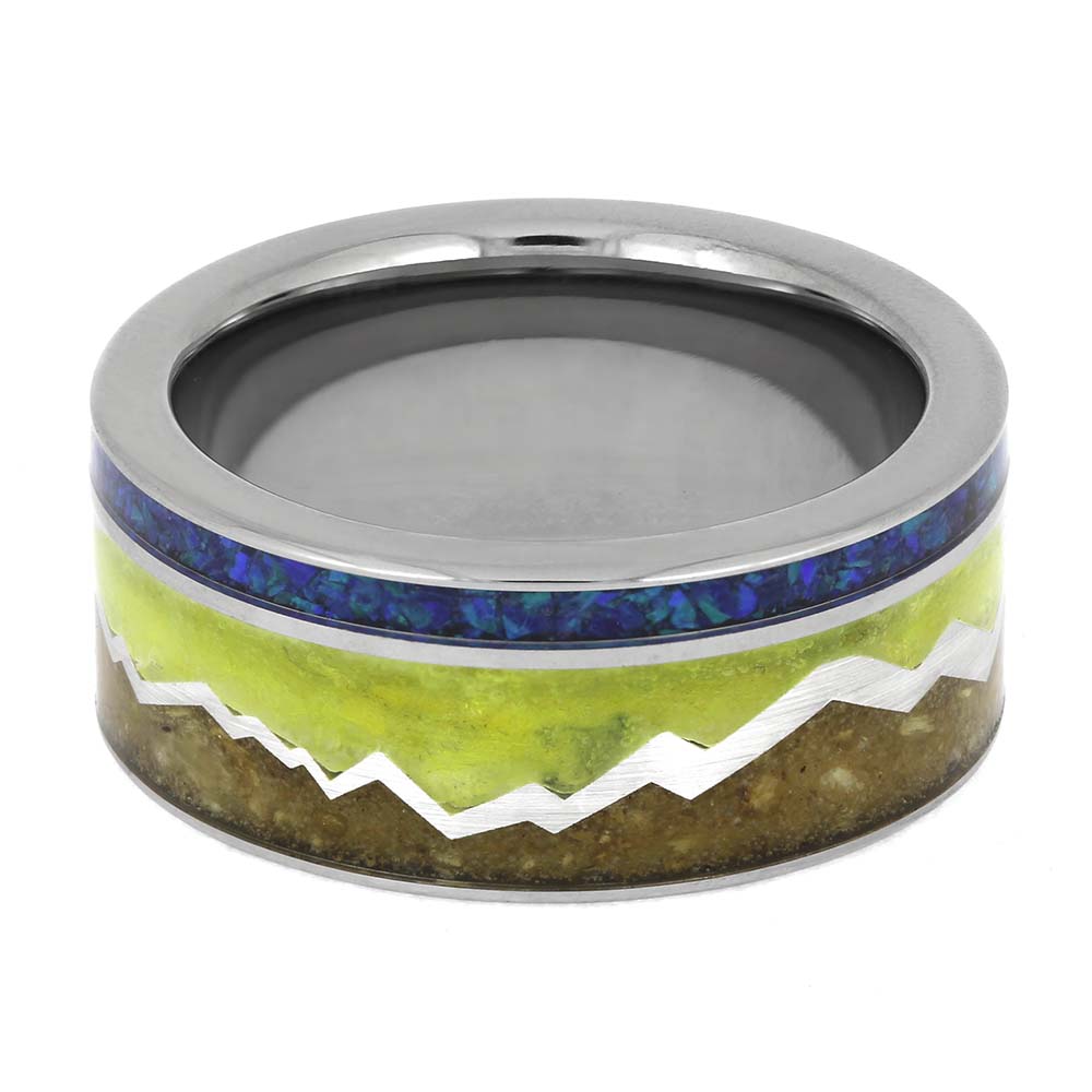 Custom Ring with Titanium and Mountain Profile