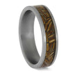 Brown Pine Needle Ring in Titanium