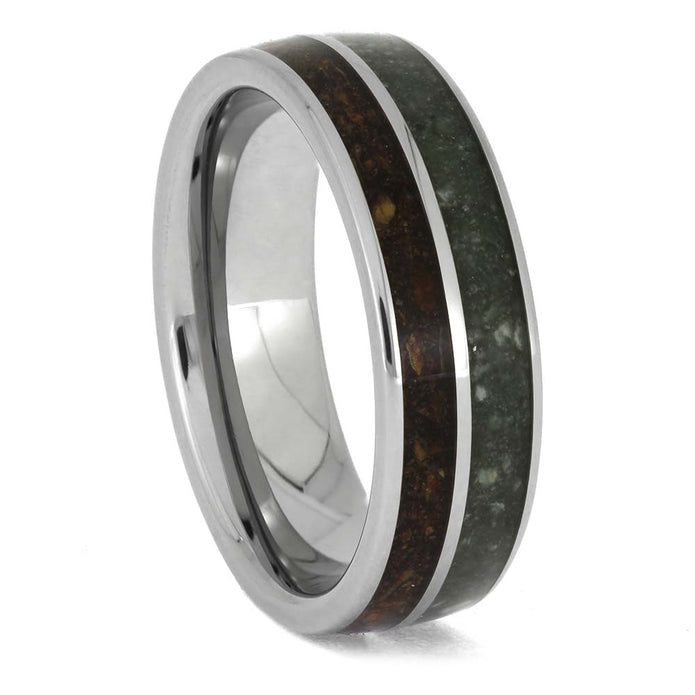 Jade and Pine Cone Wedding Band