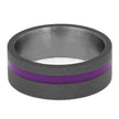 Custom Men's Ring with Purple Enamel