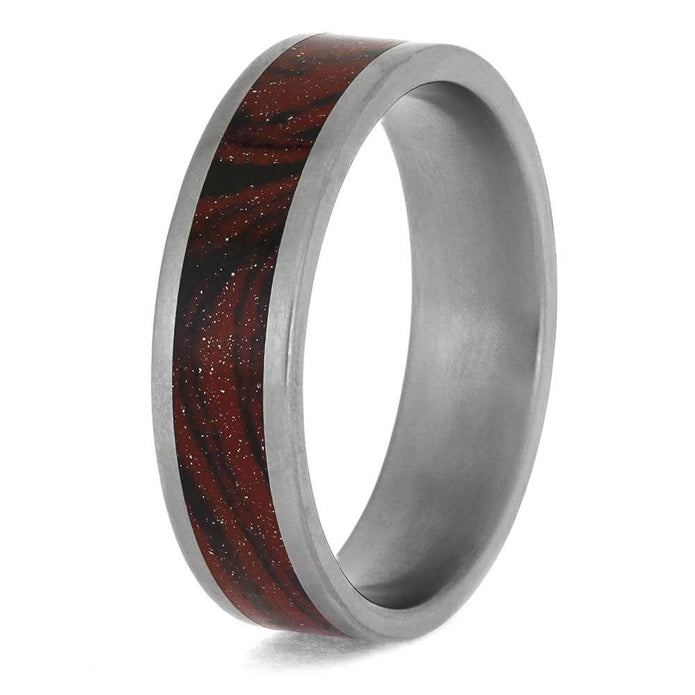 Black and Crimson Wedding Band