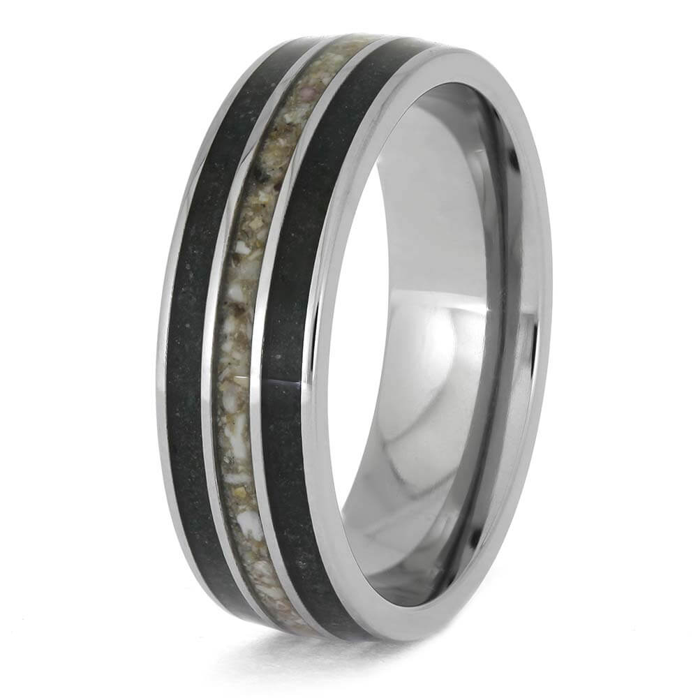 Emerald Ring for Men with Ashes