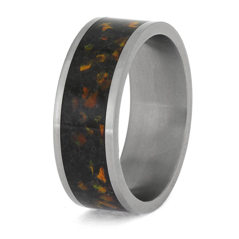 Volcano Ring in Titanium