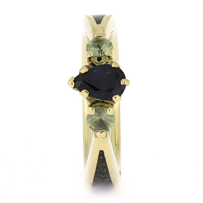 Sapphire Engagement Ring with Floral Prong Settings