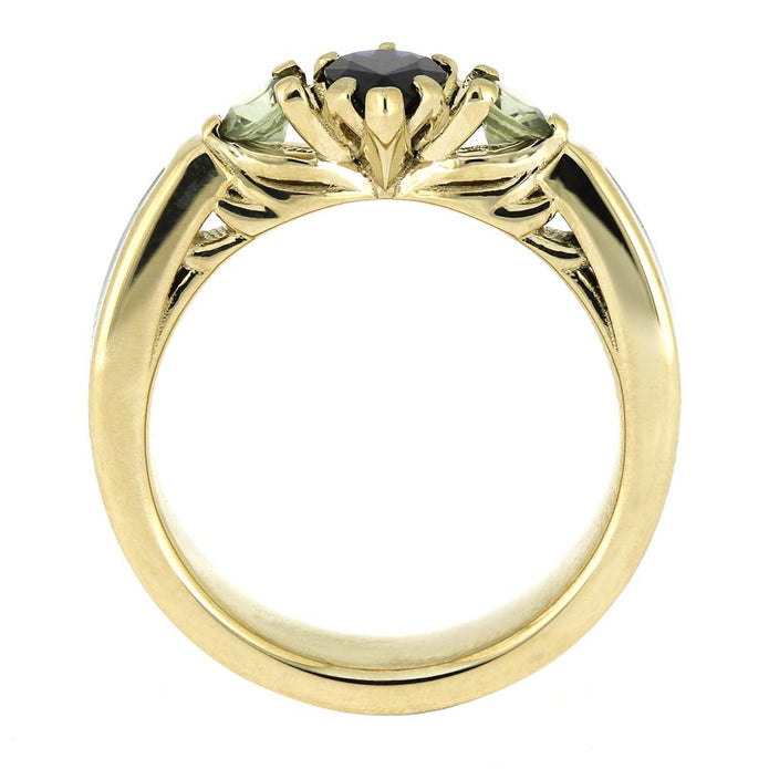Custom Three Stone Engagement Ring