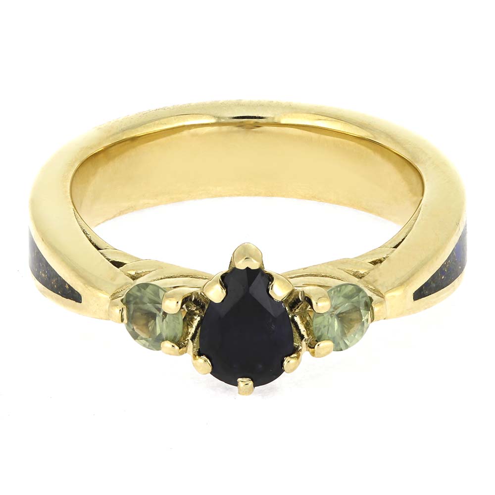 Pear Engagement Ring in Yellow Gold