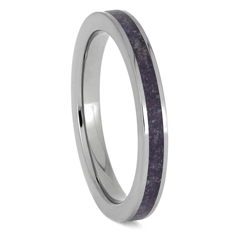 Purple Amethyst Wedding Band for Women