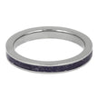 Handmade Amethyst Wedding Band with Crushed February Birthstone